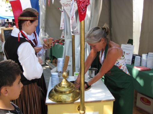 Marktkoopvrouw in Frankrijk